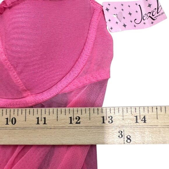 Jezebel Pink Sheer Lace Trim Babydoll Lingerie Size Small NWT‎ - Picture 7 of 10